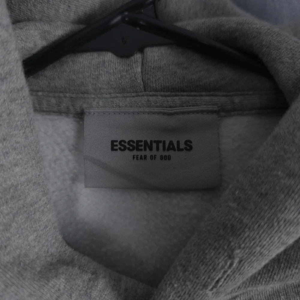 Fear of God Essentials Kids Hoodie Heather Gray Fleece Size XS 4/5 FOG Pullover